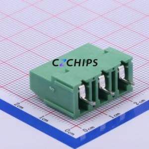 DB129V-7.62-3P-GN-S Screw <b>Terminal</b> <b>Block</b> Through hole Component (THT),P=7.62mm Connector 1x3P 7.62mm Green Through Hole - Product Image 1