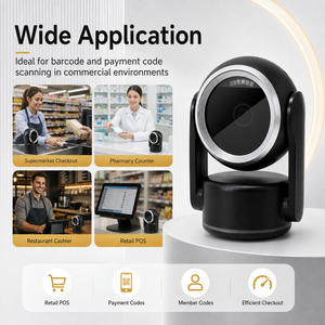Escáner de Código de Barras de Escritorio X32, Lector de Códigos QR CMOS, 500K Píxeles, Detección Automática para Pagos en Puntos de Venta de Supermercados - Product Image 3