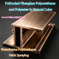 Proveedor de Ventanas GFRPU, Perfil de Ventana de Fibra de Vidrio Pultruido con Acabado de Color Natural, Poliuretano, Poliéster, Poliuretano Base Agua