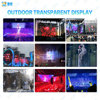 Pantalla LED Ultra Transparente para Exteriores, Panel de Visualización Impermeable, Video Wall para Publicidad en Centros Comerciales, Alto Brillo, IP44
