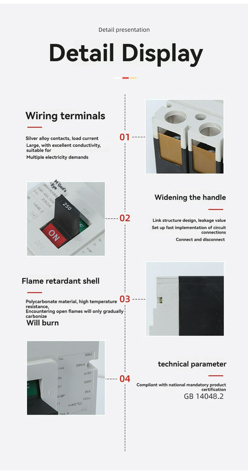 Molded Case Circuit Breaker-MT1M with Overload Protection 3p Breaking Capacity for Circuit Protection