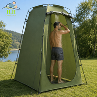 Tente de Douche Portable pour une Personne, Abri Léger Contre la Pluie, Cabine d'Urgence pour Toilettes et Vestiaire pour le Camping et la Randonnée
