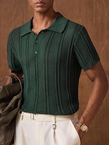 Polo da Uomo in Maglia a Maniche Corte con Colletto, Tinta Unita, Personalizzabile con Logo, OEM & ODM, Verde - <span class=keywords><strong>Bruno</strong></span> Mars - Product Image 3