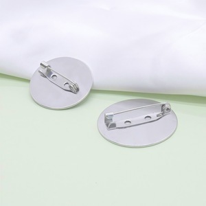 Supports de broche ronds en acier inoxydable à fond plat pour la confection de vêtements, accessoires de bijoux DIY XYH63 - Product Image 3