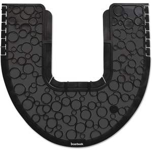 Tapis de toilette absorbant en caoutchouc Boardwalk Comfortable 2.0, 22 x 22, noir, imperméable et super absorbant pour usage domestique, 6 par carton - Product Image 2