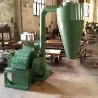 Broyeur à marteaux pour la fabrication de sciure de bois avec cyclone / déchiqueteuse de déchets de bois pour produire de la sciure