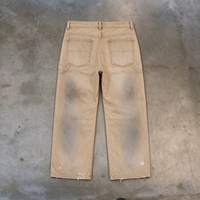 Jeans larges vintage personnalisés, anti-rétrécissement, délavés à la pierre, style Old Money, streetwear, respirants