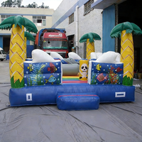 Château gonflable commercial en PVC pour enfants, design portable, capacité 6 personnes, charge maximale 200 kg, vente en gros à prix réduit