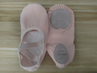 Chaussures de danse de ballet en toile extensible à semelle fendue pour adultes et filles, avec logo personnalisé, vente en gros 2025