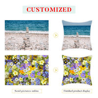 Housse de coussin et taie d'oreiller tricotées par sublimation avec impression de logo personnalisé Couverture de coussin blanche vierge