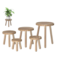 Support de Plantes Moderne en Bois pour Salon, pour Pots de 6 à 12 Pouces, Support Haut pour Plantes d'Intérieur
