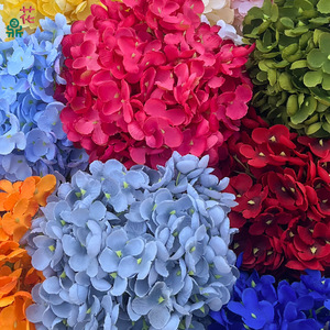 Hydrangea Artificial Silk <b>Flower</b> <b>Single</b> Stem Wedding Decoration Handmade Modern Style - Product Image 2