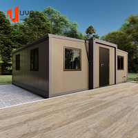 Maison conteneur extensible de 20 pieds, préfabriquée, modulaire, portable, à ossature en acier, isolée, moderne, pour hôtel, villa, chalet de vacances, jardin