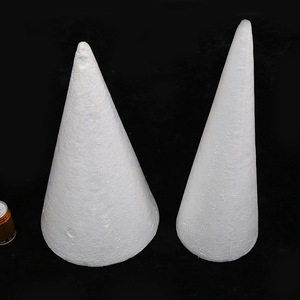 Factory Assorted Sizes Christmas Floral DIY Craft <strong>Foam</strong> Tree <strong>Cone</strong> Styrofoam <strong>Cones</strong> for Ball &amp; Tree Ornaments - Product Image 3
