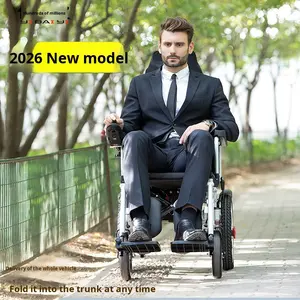 Fauteuil roulant électrique certifié CE, pliable, léger, 24V 500W, double moteur, dossier inclinable pour personnes âgées et handicapées - Product Image 2