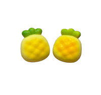 Trendy gele kleine ananasvormige squishy stressverlichtende speeltjes schattige PU langzaam rijzende squishy fruit knijp zachte kinderspeelgoedjes