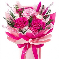 Bouquet de roses réelles préservées longue durée |   Cadeaux pour la fête des mères, anniversaire, fête des mères - Fleurs éternelles en provenance de Chine