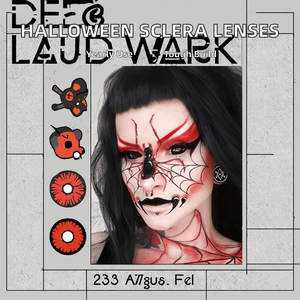 Pseyeche Halloween 22 Mét sclera Kính áp tròng màu đen và trắng Full <span class=keywords><strong>Eye</strong></span> mềm độ cứng cho cosplay Hàn Quốc - Product Image 2