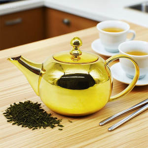 Минималистичный золотой чайник 500 мл/1 л/1,5 л, небольшой японский чайник, кофейник из нержавеющей стали для арабского кофе, прочный, экологичный - Product Image 5