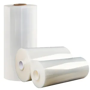 Lldpe Doorzichtige Plastic Dikke Sterke Zelfklevende Handmatige Stretch Wrap Film Jumbo Roll Machine Gebruik Apparatuur Verpakkingsfolie