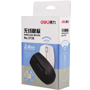 Deli Wireless <b>Mouse</b> 3738 Black Right Hand Computer <b>Mouse</b> - Product Image 3