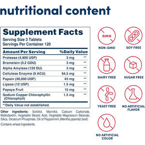 תוסף תזונה OEM/ODM סופר פפאיה אנזים פלוס, תוסף תזונה לאחר האכלה, ללא הנדסה גנטית, לבריאות מערכת העיכול, 360 טבליות, תוסף תזונה - Product Image 3