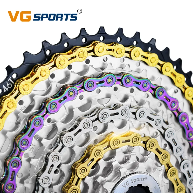 Professionals Ultralight 8 9 10 11 Speed Bicycle Chain 116L Silver Gold Rainbow Titanium Mountain MTB Road Bike Chains