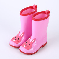 Bottes de pluie Animal Pure Color Cow Rabbit Frog Koala Students Shoes Cartoon Boys and Girls Rain Botas Waterproof Kids Rain Wear