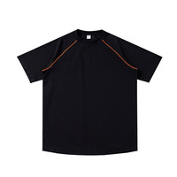 T-shirt décontracté pour homme LAYENNE, fabrication chinoise, respirant, 220 g, coton, manches courtes, pour les loisirs
