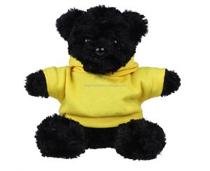 Tùy Chỉnh Gấu Bông Thiết Kế OEM Logo In Ấn Sang Trọng Hoodies Màu Đen <span class=keywords><strong>Teddy</strong></span> Gấu Đen Đồ Chơi Với Áo Sơ Mi - Product Image 2