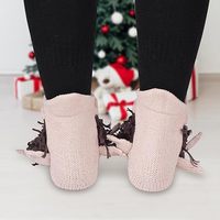 Chaussettes de sol de Noël mignonnes en forme de hérisson 3D |   Coton chaud et respirant (thème amusant pour enfants) |   Antidérapant et festif |   Vente en gros