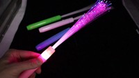 Baguette lumineuse LED en fibre optique Baguette magique à LED pour anniversaire mariage concert Cheer Props