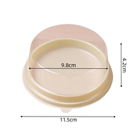 Vente en gros 4 pouces rond Boîte d'emballage pour gâteau au fromage Boîte à gâteau Blister Jetable Boulangerie Pâtisserie Boîte à beignets Plastique Transparent Alimentaire PET en vrac