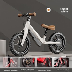 새로운 디자인 12인치 나일론 리튬 배터리 전기 어린이 자전거 24V 2.6Ah 100W 브러시리스 모터 최고 속도 13-15km/h 페달 없이 타기 - Product Image 4
