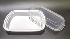Hacamy <b>Clear</b> Rectangular Plastic Food Storage Container with Secure Snap Lid, Reusable BPA-Free Takeaway <b>Box</b> - Product Image 3