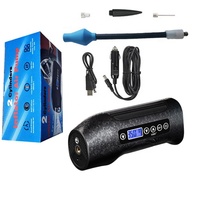 Pompe à air électrique sans fil portable, mini pompe pour pneus de voiture avec éclairage LED, fonction de banque d'alimentation SOS, 100 PSI, pompe rechargeable par USB