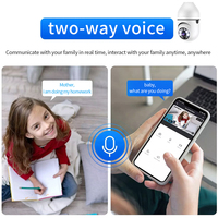 Caméra de Surveillance E27 Ampoule LED Sans Fil Intérieure Douille 360 Sécurité CCTV Caméra Wi-Fi avec Emplacement pour Carte SD