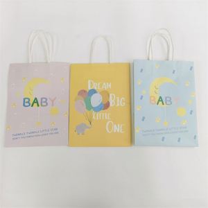 Bolsas de Regalo de Papel Kraft de 16*8*22cm con Asas para Decoraciones de Baby Shower, Manualidades y Velas - Paquete al por Mayor - Product Image 6