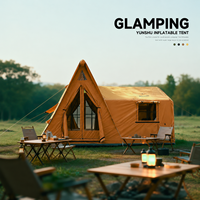 Tente de glamping gonflable OEM 2026 avec tissu en coton TC, tente pneumatique imperméable pour le camping en plein air