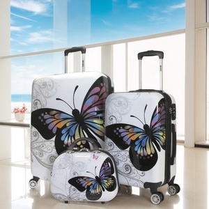 Ensemble de bagages personnalisés classiques imprimés sur mesure, 3 pièces, légers, modernes, sacs de voyage d'extérieur, housse, <span class=keywords><strong>valise</strong></span> à roulettes, <span class=keywords><strong>valise</strong></span> - Product Image 1