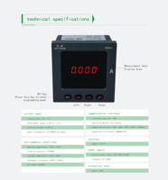Amperímetro Digital Monofásico de Alta Precisión EastSong ES96-I, 96*96mm, Comunicación RS485 Modbus RTU, Protección IP65, Pantalla LED