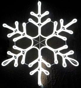 2D 3D Outdoor IP65 Iron Baking Paint Snowflake Street Motif Festive Decorative Lights Warm White Snowflake Motif Lights - Product Image 3