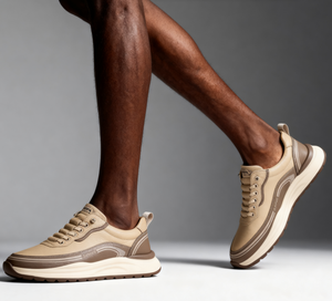Nouvelles baskets blanches tendance pour hommes – Chaussures décontractées légères à semelle souple, style mocassins à lacets, doublure en maille, idéales pour la marche estivale en extérieur - Product Image 2