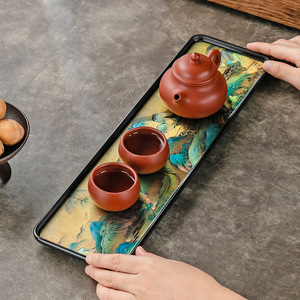Da'an Tang Chinese Style Painted Bakelite <b>Tea</b> <b>Tray</b> Flat Heat Resistant For Kung Fu <b>Tea</b> Ceremony Accessories - Product Image 2