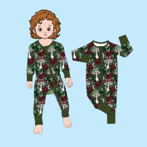 Pabrik Kustom OEM Qingli, Romper Bayi Lengan Panjang Bahan Bambu, Tanpa Minimum Order, Motif Bunga, Pakaian Bayi Baru Lahir yang Lucu - Product Image 1