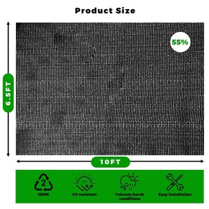 Устойчивая к УФ-60% черная затеняющая сетка Malla Sombra Para jardin Sunshade teel Set садовая затеняющая ткань рулоны для сельского хозяйства - Product Image 2