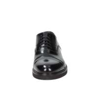 Chaussures habillées en cuir noir pour homme Gino Tagli, pointure 41, bout rond, semelle intermédiaire EVA, lacets, talon de 3 cm, pour le bureau et les occasions professionnelles, fabriquées en Italie