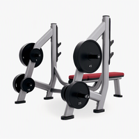 Banc de musculation commercial, équipement de salle de sport, banc plat en acier inoxydable et caoutchouc, capacité de charge de 80 kg, certifié CE