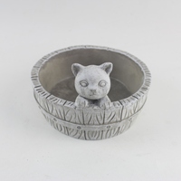 Jardinière d'extérieur en béton design vintage à prix abordable avec motif chien et brouillard, pot de fleurs en ciment à vendre