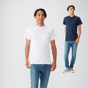 T-shirt 100% in cotone stampato su misura di alta qualità oversize tasca manica corta Casual tinta unita t-shirt - Product Image 2